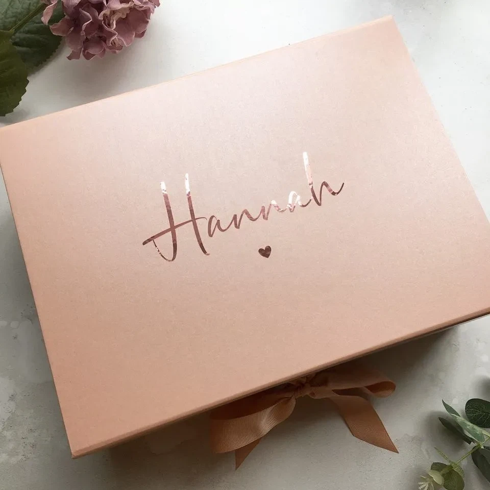 Custom Logo Foldable Magnetic Ribbon Bow Closure Luxury Folding Paper Cardboard Gift Box Packaging For Wigs Clothing T-Shirt