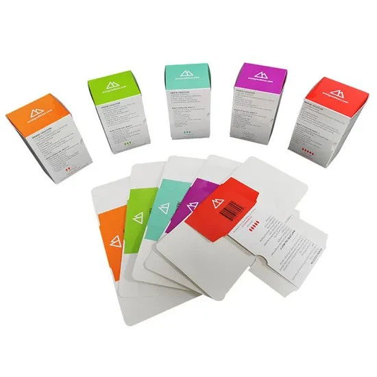 Custom Full Color Tuck Folding Paper Packaging Tea Boxes